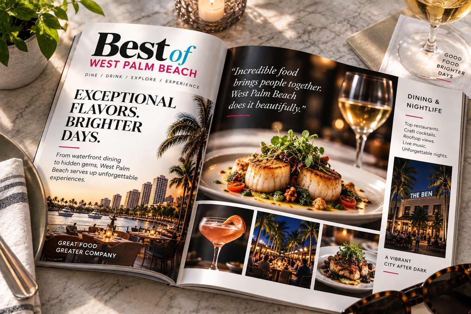 Best of West Palm Beach dining and nightlife editorial spread