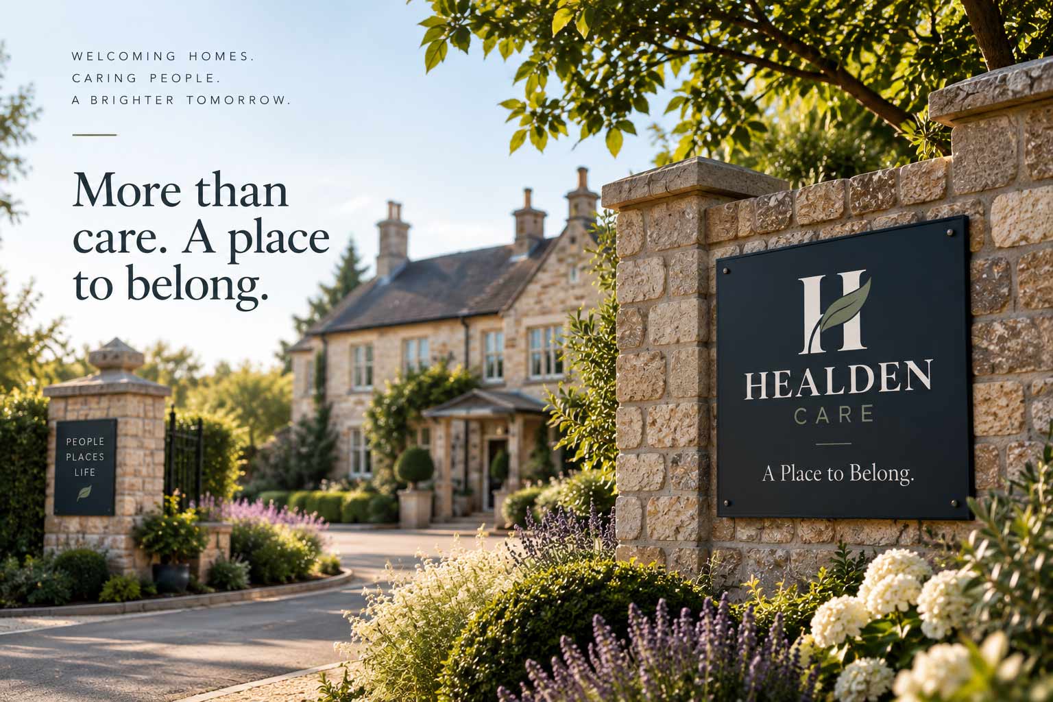 Healden Care environmental identity and signage
