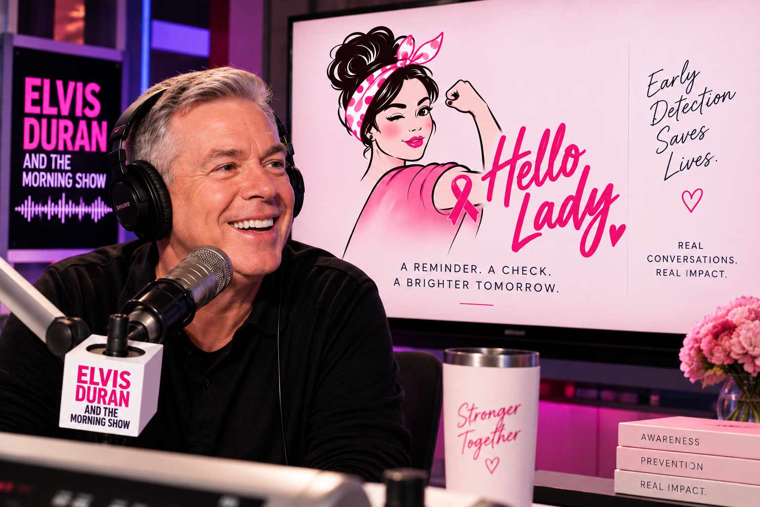 Hello Lady connection to Elvis Duran and the Morning Show